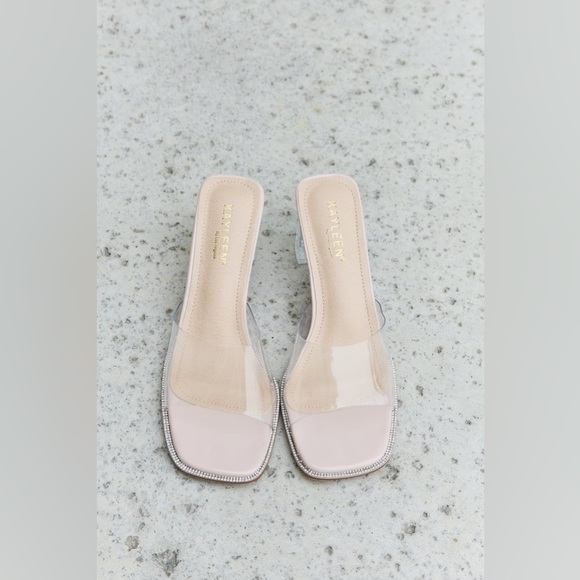 DDK Make Myself Clear Mule Block Heels - Picture 4 of 6